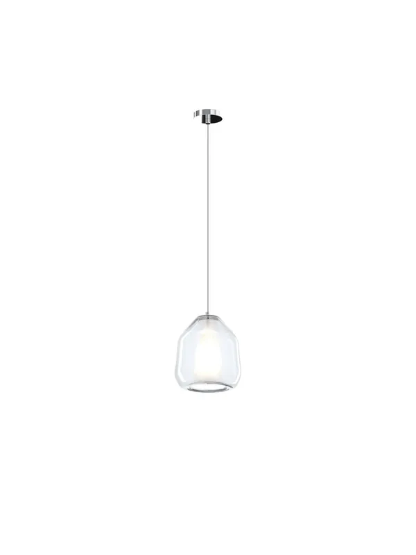 Lampadario a sospensione moderno trasparente per cucina bagno 1 luce tpl 0909 Di Tendenza