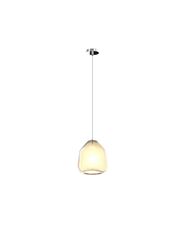 Più Venduto Lampadario a sospensione moderna ambra per cucina bagno 1 luce tpl 0907