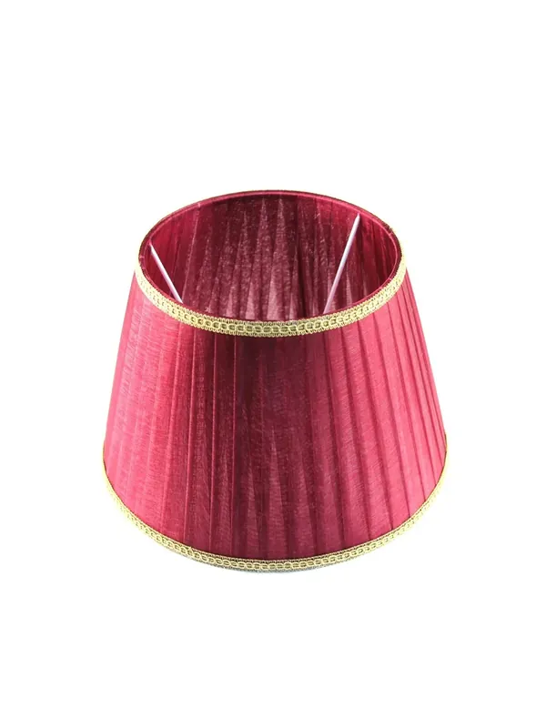 Subito Disponibile Paralume in organza rosso-bordeaux plisse D.35cm