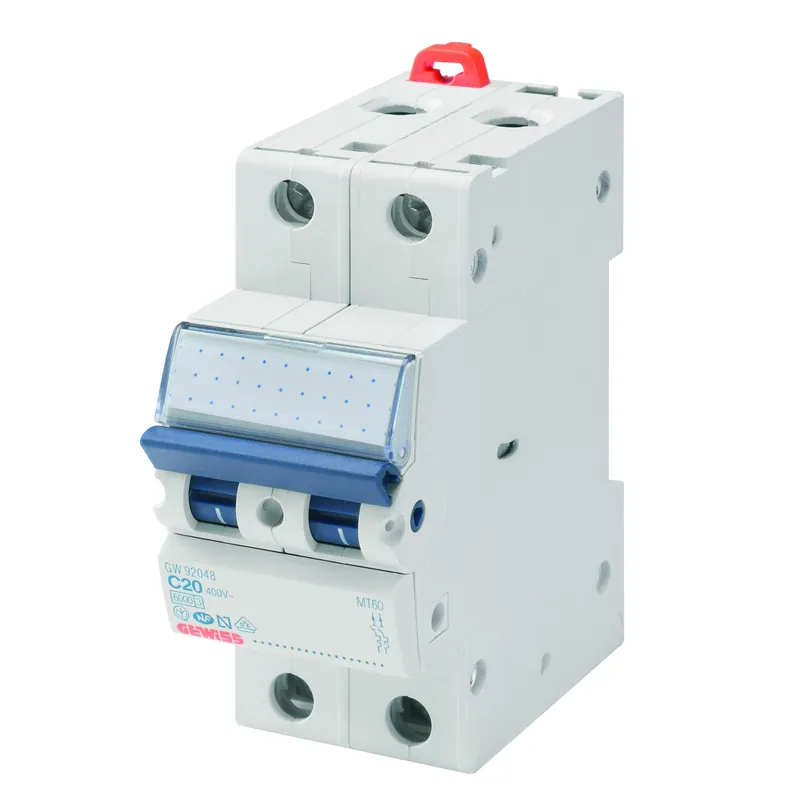 Interruttore magnetotermico Gewiss 2P 2 moduli curva D - GW92447 Quantità Limitata