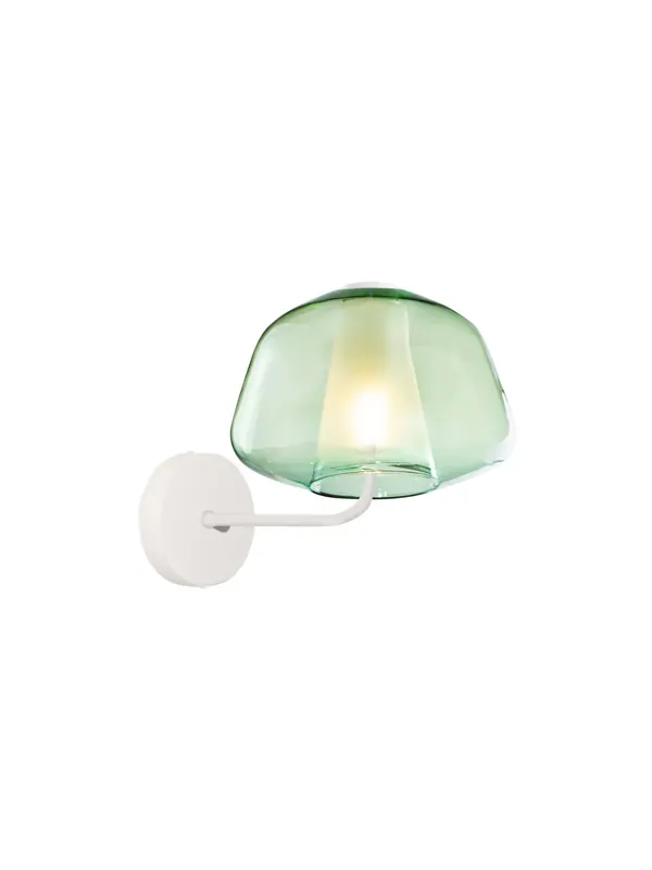 Applique da parete moderno bianco e verde per soggiorno 1 luce tpl 0890 Subito Disponibile