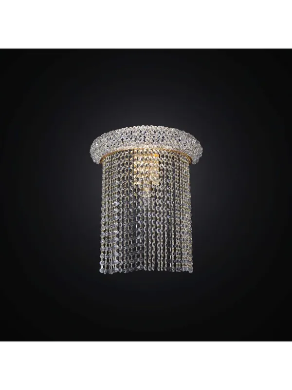 Applique classico in cristallo oro design swarovsky 2 luci BGA 2655-a2 Prezzo Di Fabbrica