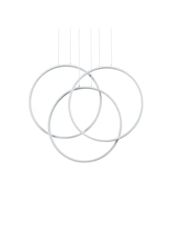 Super Prezzo Lampadario moderno a led design cerchi bianco soggiorno cucina DL1627