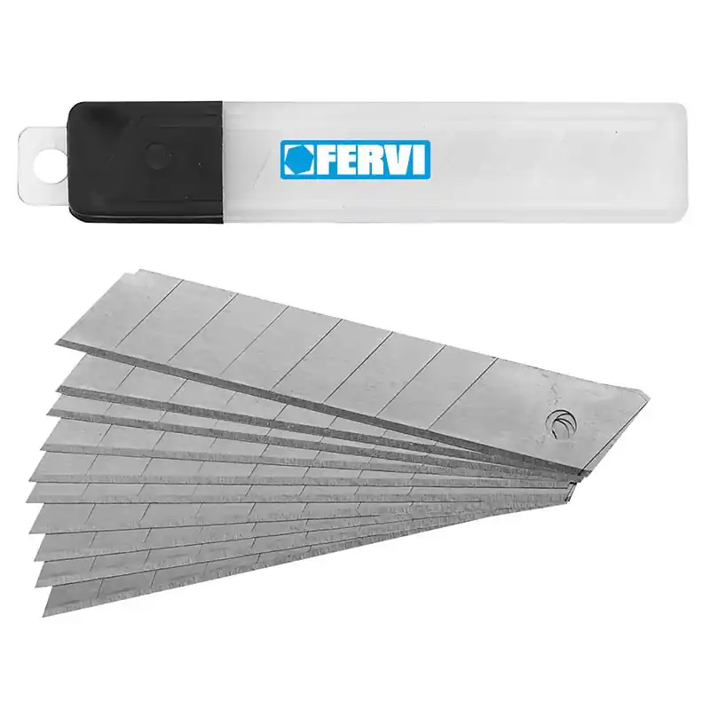 Lame cutter di ricambio per taglierino 9 mm Fervi 10 pezzi Prezzo Scontato