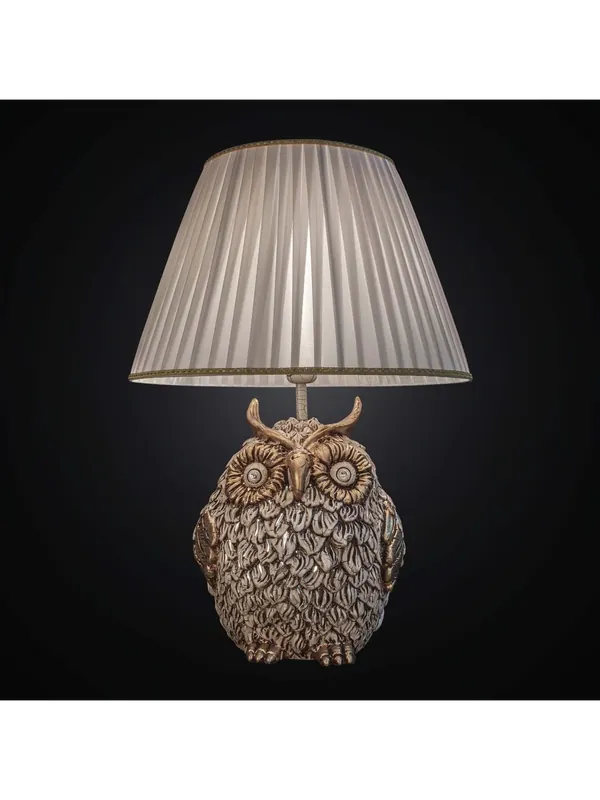 Quantità Limitata Lume grande a gufo classico in ceramica foglia oro a 2 luci BGA 2473-lg