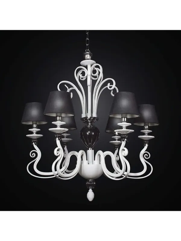Occasione Imperdibile Lampadario contemporaneo in cristallo bianco a 6 luci BGA 2391-6