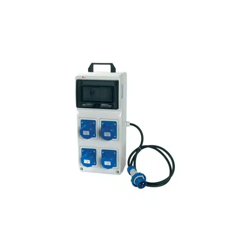 Professionale rosi quadro acs da cantiere ip 55 4 prese 16a 3p 230v spina 16a 3p con arresto di emergenza 2241