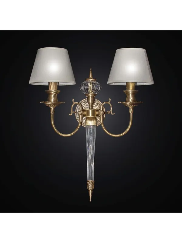 Scelto Dai Clienti Applique classico in ottone e cristallo a 2 luci BGA 2351-a2