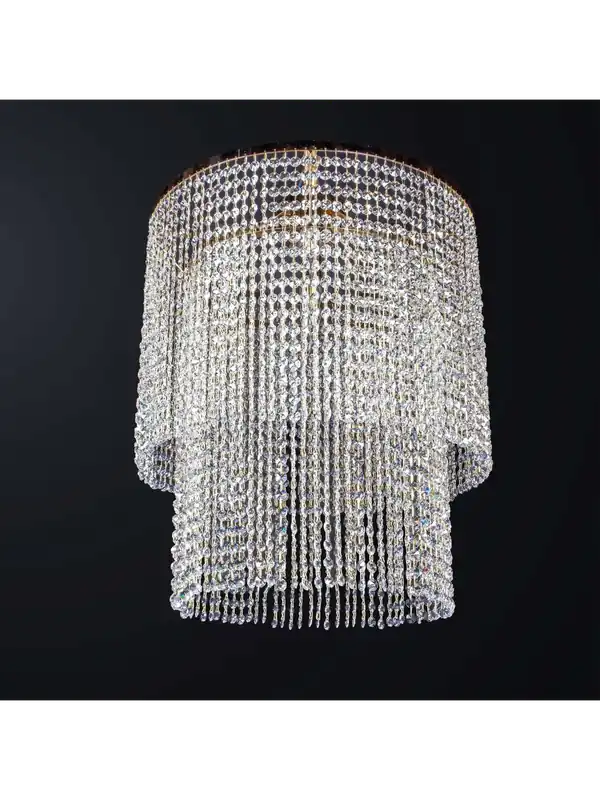Plafoniera classica scascata di cristallo design swarovsky 5 luci BGA 3191 Pagamento Sicuro