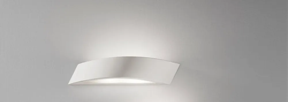 Ultima Occasione Lampada da parete Affralux Sbieco attacco E27 max 60W da 48cm bianco tinteggiabile - 607