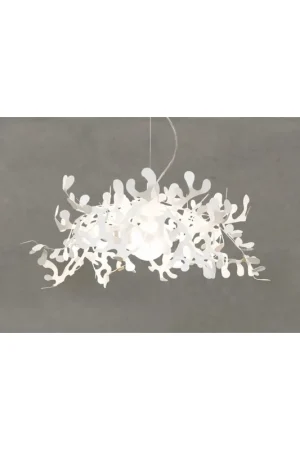 Sconto Lumen Center Leaves S sospensione moderna in metallo lavorato a mano
