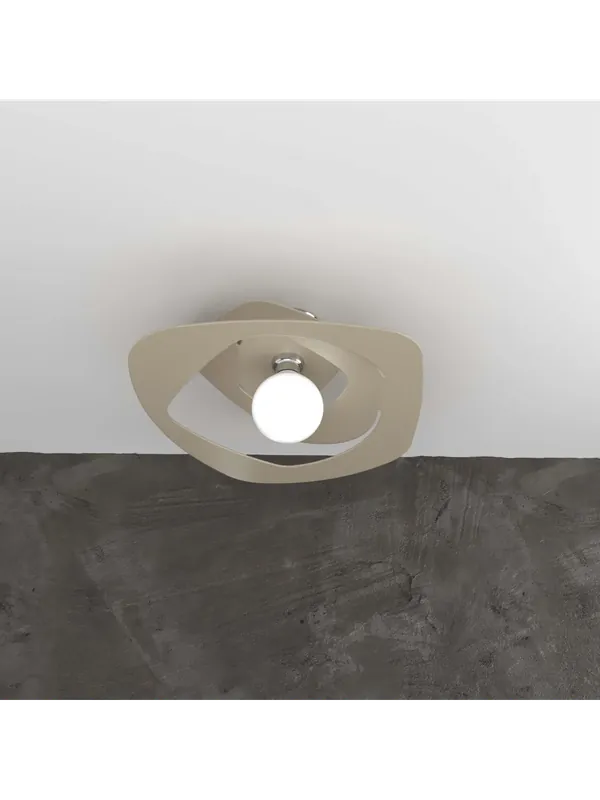 Plafoniera moderna laser tortora per soggiorno cucina 1 luce tpl 0131 Solo Oggi