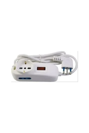 Bestseller faeg 19203 multipresa universale 16a con 1 schuko 2 bipasso con interruttore luminoso con cavo 19203
