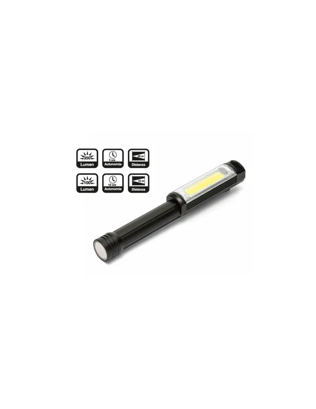 Torcia da lavoro con calamita luce led 3 AA doppia funzione luce Di Tendenza