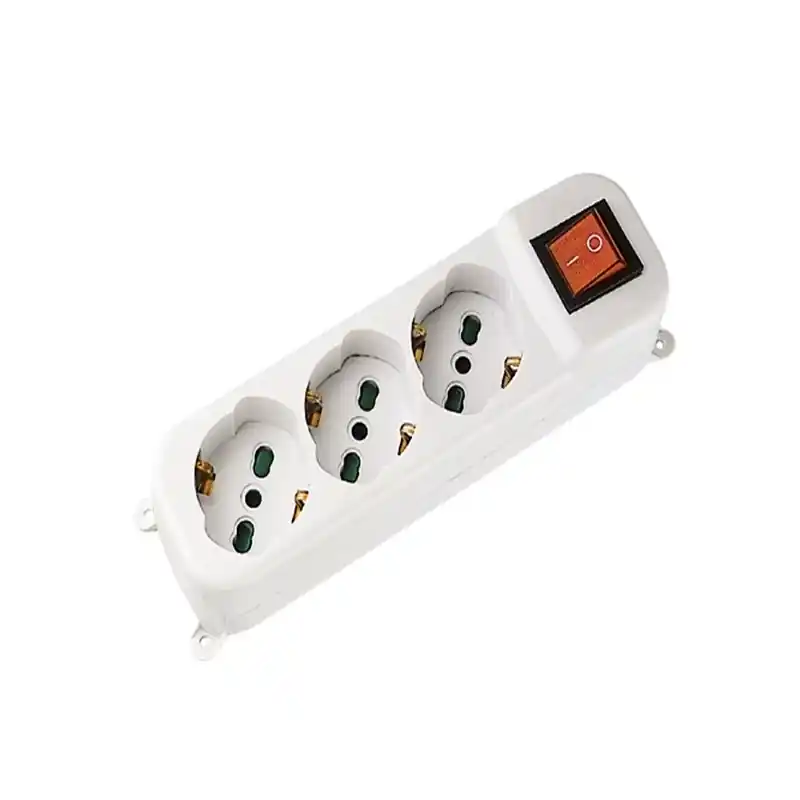 faeg 19624 multipresa universale 3 prese schuko bipasso 2p+t 10a 16a p40 con cavo e interruttore fg19624 Solo Oggi