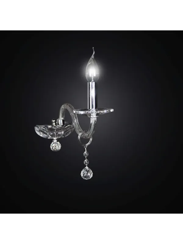 Applique in cristallo contemporaneo design swarovsky 1 luce BGA 2226 Promo Stagionale
