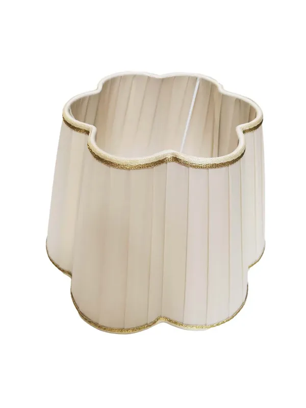 Popolare Paralume margherita avorio D.25cm pongè plissettato