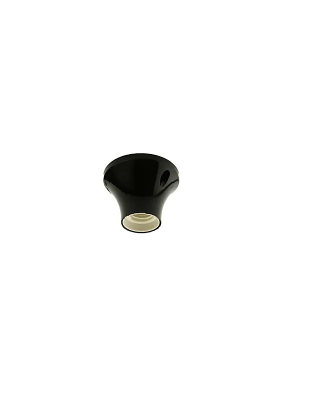 Ultima Occasione Portalampada a base diritta in plastica nero parete o soffitto E27