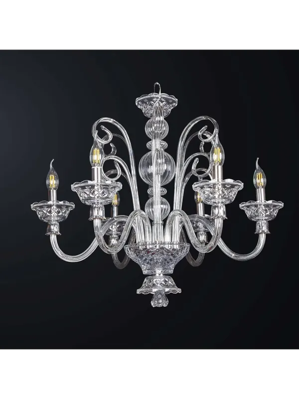 Lampadario in cristallo classico design swarovsky a 6 luci BGA 3195 Promozione Esclusiva