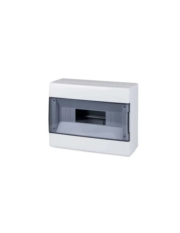 Centralino elettrico da parete 12 moduli DIN con portella trasparente IP40 Pagamento Sicuro