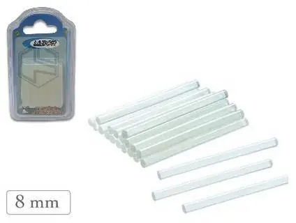 COLLA A CALDO STICK TERMOFUSIBILE TRASPARENTE Ø 8mm 12 pezzi Compra Adesso