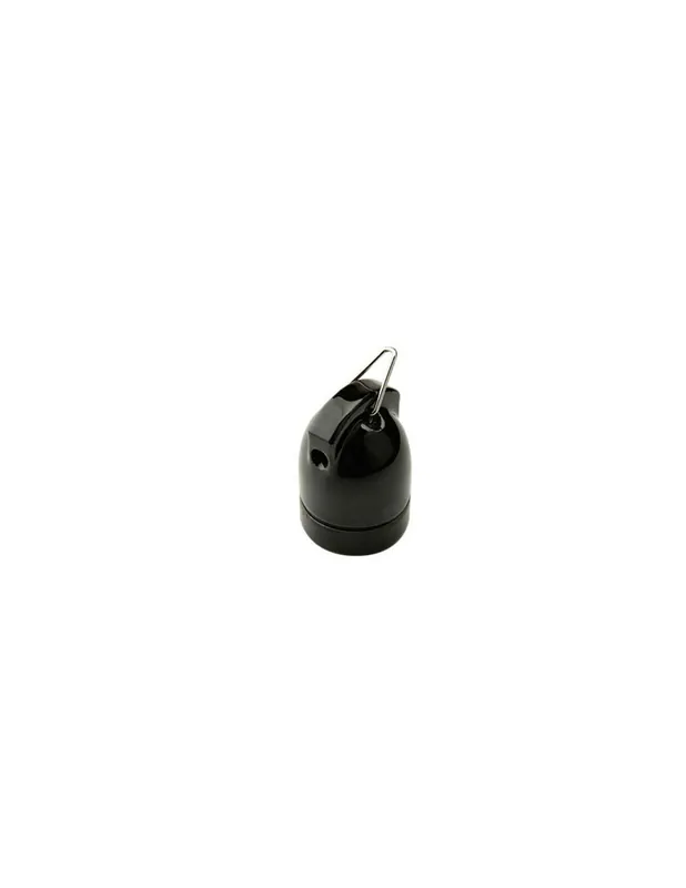 Portalampada ceramica NERO e27 edison mm50 intemperie illuminazione Solo Oggi