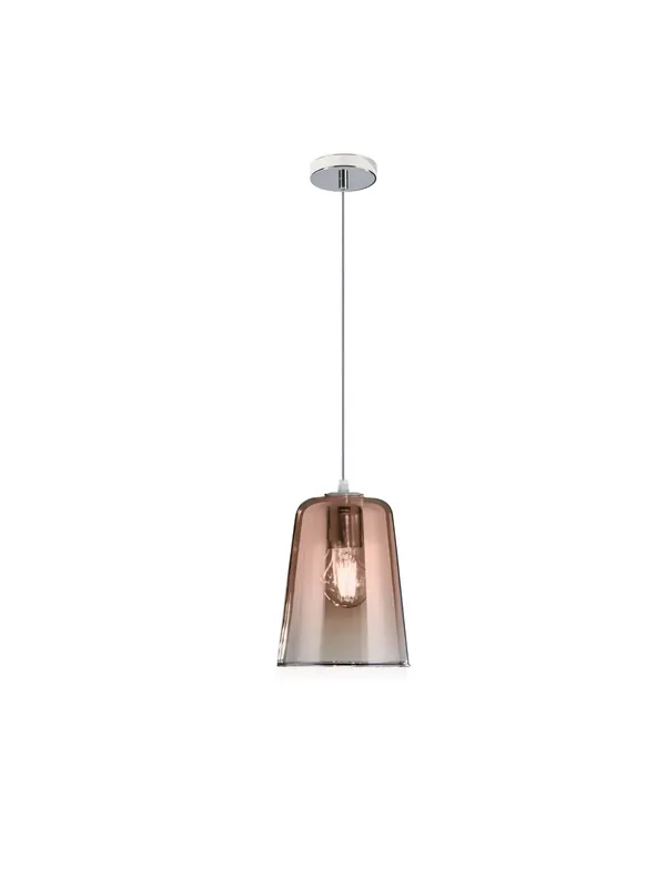 Prezzo Conveniente Lampadario sospensione moderno cucina penisola 1 luce vetro rame tpl 0109