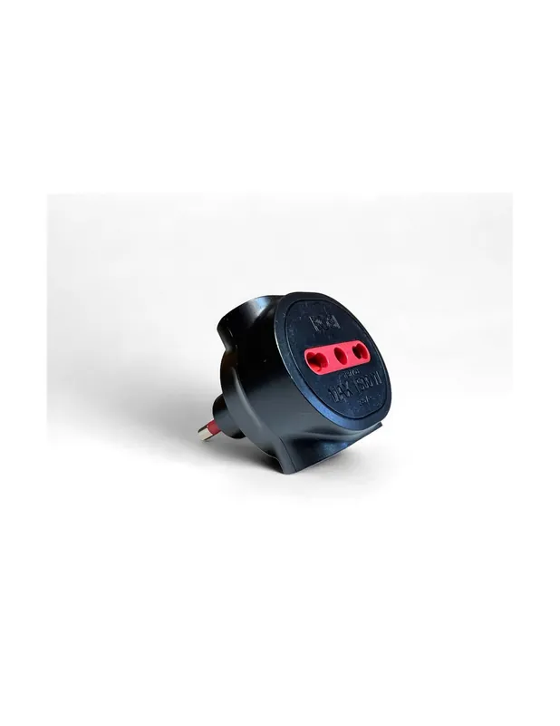 Tripla spina 16a+t adattatore bivalente NERO RS7703N Ultima Occasione