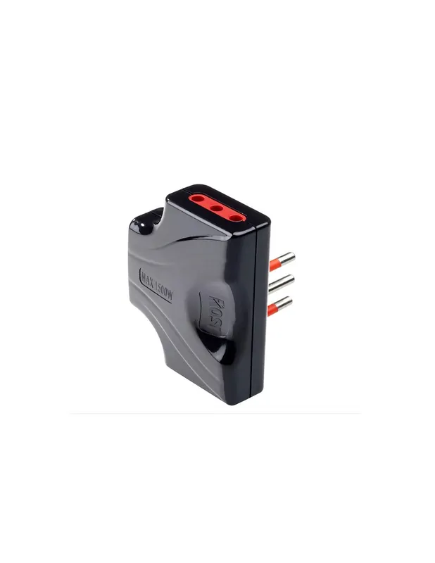 Consegna Rapida Presa multipla elettrica Extrapiatta spina 10A+T 3 prese 10a+T Nero