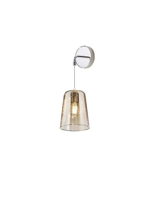 Super Prezzo Applique da parete moderno per soggiorno a 1 luce vetro ambra tpl 0098