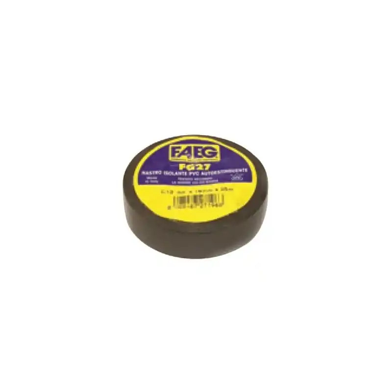 faeg 27196 nastro isolante pvc metri 25 x 19mm nero fg 27196 Offerta Lampo