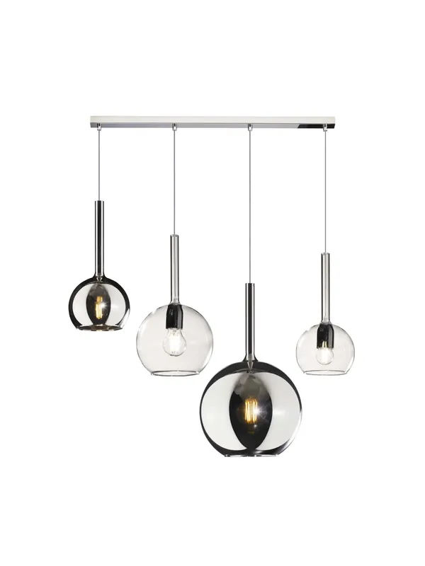 Lampadario sospensione moderno cucina soggiorno 4 luci soffiato tpl 0087 Super Prezzo