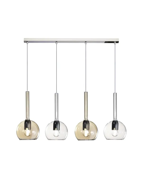 Lampadario sospensione moderno cucina soggiorno 4 luci soffiato tpl 0086 Ultimissimo Modello
