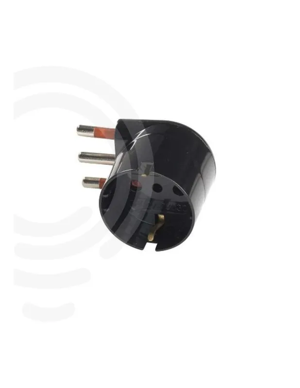 Ultimissimo Modello Adattatore elettrico domestico schuko spina 10A 250V Nero ultrapiatto