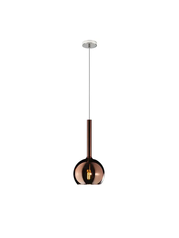 Spedito Oggi Lampadario sospensione d.15cm moderno cucina penisola 1 luce rame tpl 0082