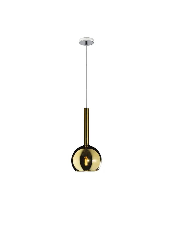 Professionale Lampadario sospensione d.15cm moderno cucina penisola 1 luce oro tpl 0081