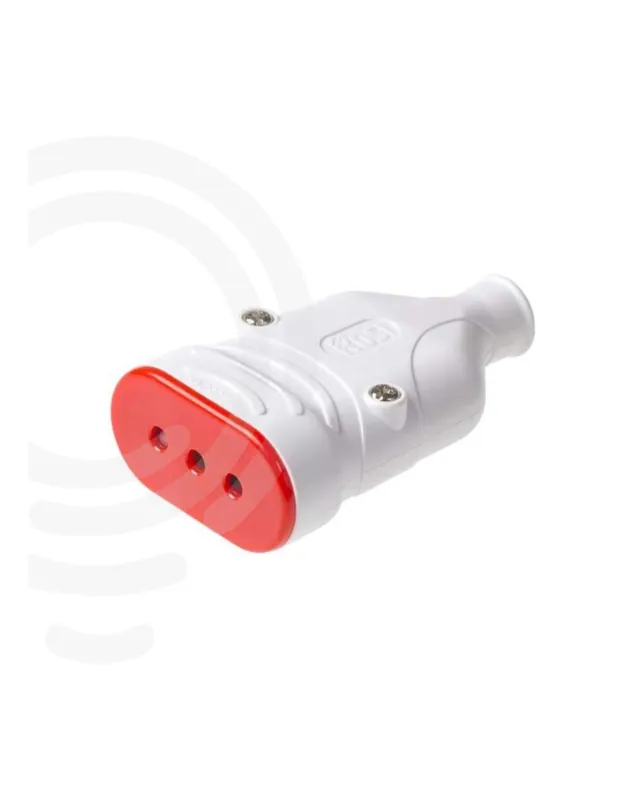 Presa in gomma bianca antischiacciamento 10A 250V Acquista Ora