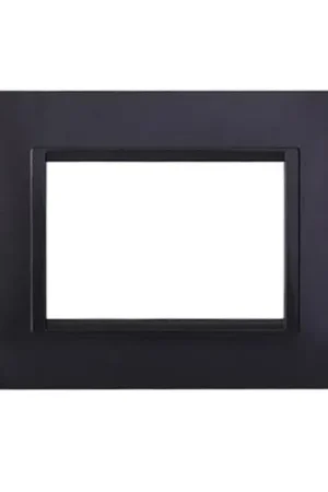 Popolare Placca quadrata 3 posti acciaio scuro Elettroit - LN89307