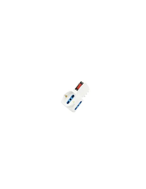 Tripla spina adattatore elettrico spina 16A+T 2bipasso 1presa unel Professionale