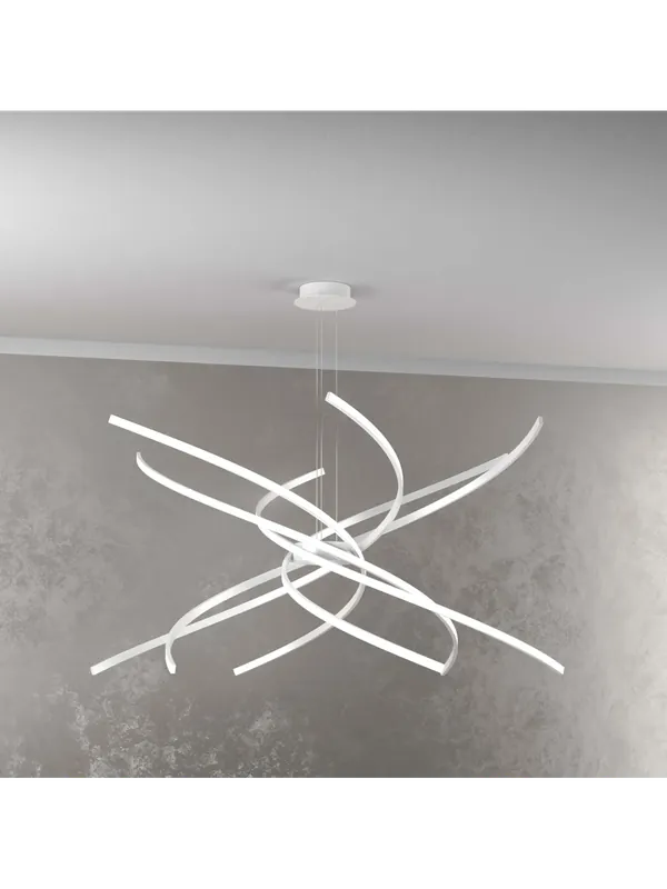 Promozione Esclusiva Lampadario moderno grande a led per soggiorno design bianco tpl 0065