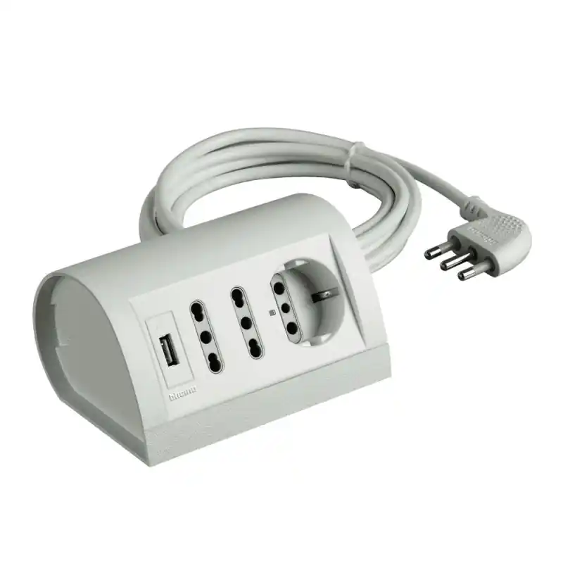Bestseller bticino multipresa da scrivania 2 bipasso 1 tedesca 2usb bticino s3711du