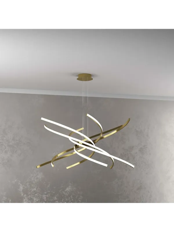 Lampadario moderno a led per soggiorno e camera design oro tpl 0064 Soddisfatti O Rimborsati