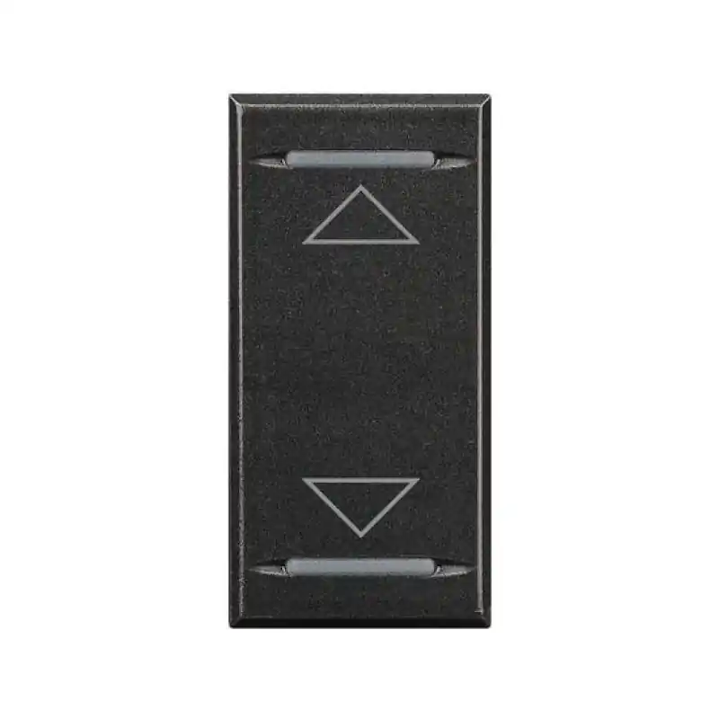 Compra Online bticino copritasto 2 funzioni con simbolo su giu‘ con lenti illuminabili 1 posto axolute scura bticino hs4911ah