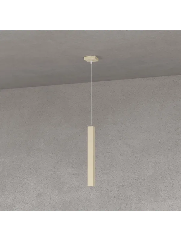Lampadario quadrato moderno per cucina penisola design tortora a 1 luce tpl 0049 Sconto