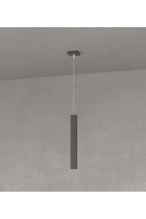 A Buon Prezzo Lampadario quadrato moderno per cucina penisola design marrone a 1 luce tpl 0047