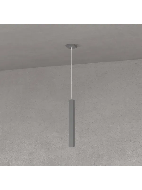 Vendita Finale Lampadario quadrato moderno per cucina penisola design antracite a 1 luce tpl 0045