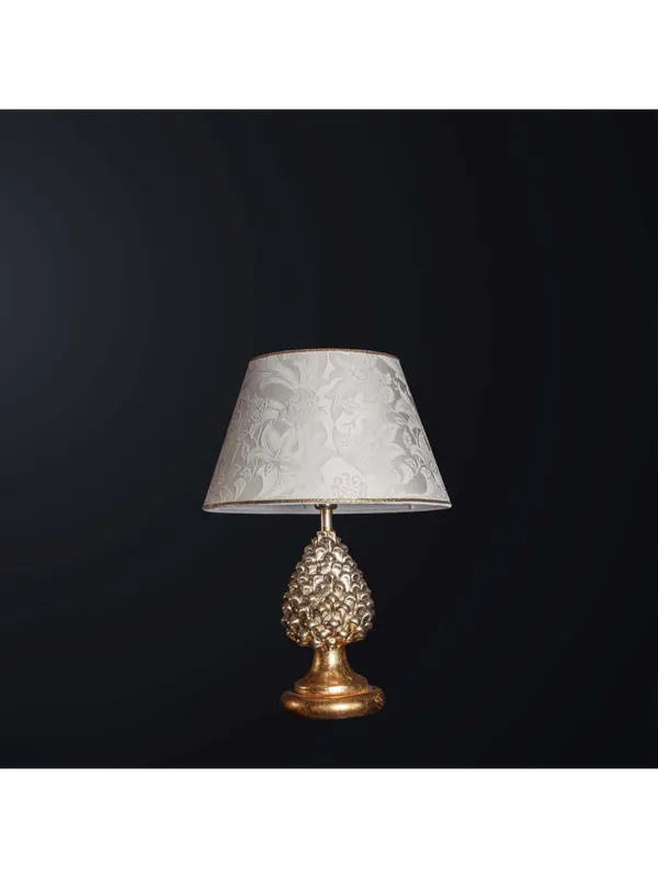 Lampada a pigna media in ceramica classica foglia oro 1 luce BGA 3183-lm Nuova Collezione