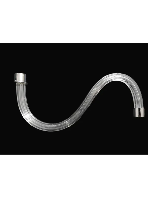 Braccio per Lampadario in Cristallo Liscio 25cm Cromo Offerta Lampo
