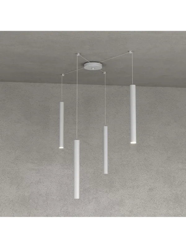 Ultima Occasione Lampadario a sospensione moderno penisola cucina design grigio 4 luci tpl 0025