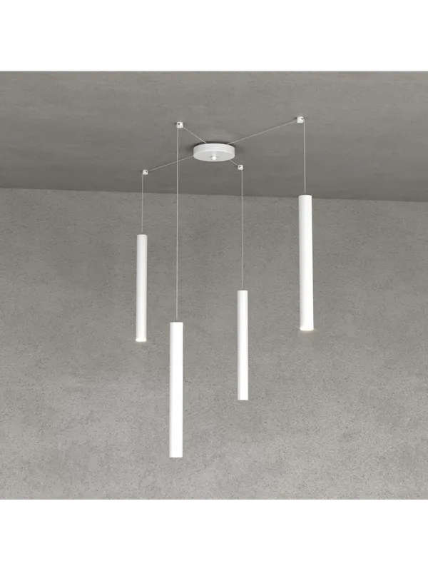 Prezzo Di Fabbrica Lampadario a sospensione moderno penisola cucina design bianco 4 luci tpl 0023